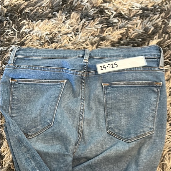 Frame Denim Blue Straight Leg Jeans with Vintage Wash - Picture 3 of 8